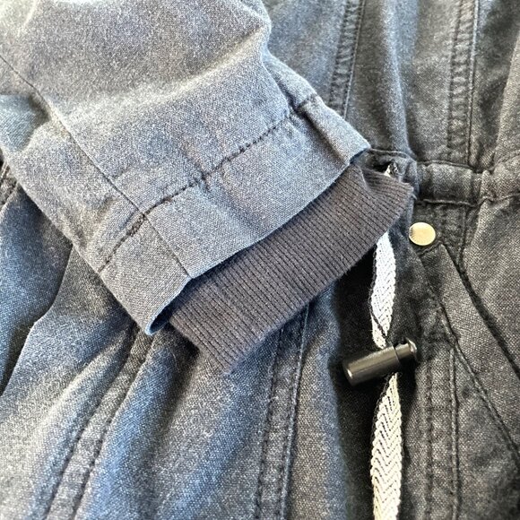 Cabi Women's Faded Black Utility Jacket Size L Cotton Zipper Front Long Sleeves - Picture 7 of 8